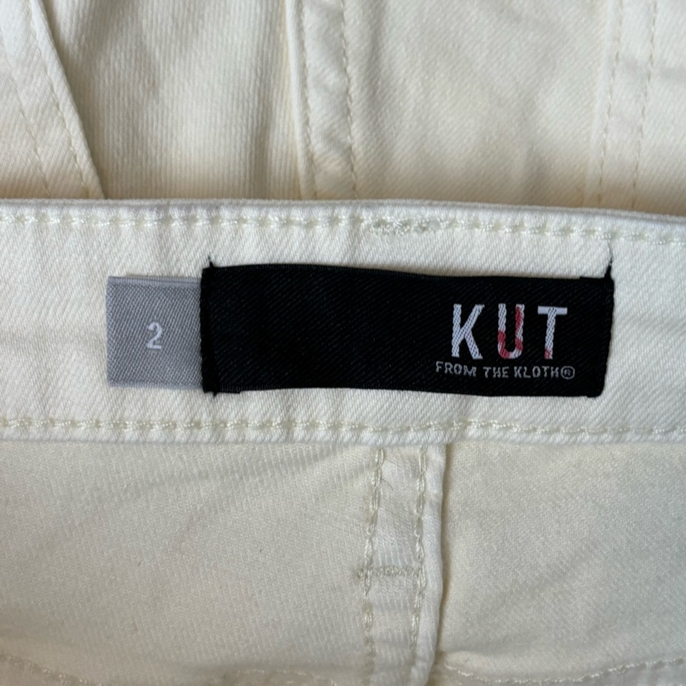 Kut From The Kloth Jean Women 2 Cream Connie Fab Ab Ankle Skinny High Rise Denim - Picture 9 of 13